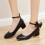 1Paire Chaussures Talons Moyens Nœud Mode 9