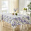 Toalha de mesa retangular de vinil Lilac Fields 60x120 polegadas com forro de flanela 6