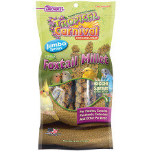 Tropical Carnival Natural Foxtail Millet Jumbo Sprays - Proso Dla Małych Papug (Nimfa, Falista, Nierozączki, Kanarek, Tropikalne) 113G