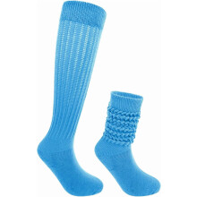 Chaussettes hautes froncées pour femmes, en coton épais, 1 paire