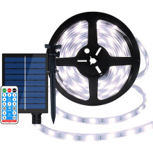 Solar Strip Lights Outdoor, Waterproof 10M 240 LED Flexible LED Rope Lights Solar Strip 8 Modes Remote Control for Decoration