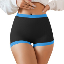 Fo-éadaí Spóirt Buachaillí Gearr Fo-éadaí Bloc Dathanna Breathable do Mhná lulshou, Gorm, S