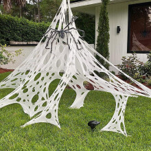 Décorations d'Halloween en toile d'araignée pour l'extérieur, toile d'araignée extensible pour décoration d'Halloween, décorations effrayantes