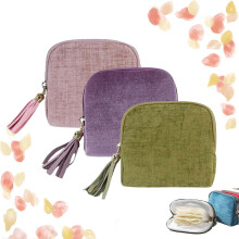 Schmucketui aus Leder mit Reißverschluss und flanellgefütterten Fächern für Ohrringe, Halsketten, Ringe und Armbänder – Verwicklungsfreier
