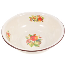 Bol en émail TOYMYTOY, bassine émaillée beige, accessoires de cuisine rétro, ensemble de 28 cm (11 pouces).