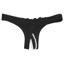 Damen-Spitzen-G-String-Höschen mit Perlenanhänger, frechem Cutout und V-Ausschnitt, süße Dessous für Damen, sexy T-Shirt