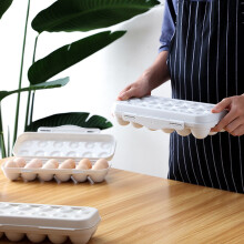 Caja de plástico reutilizable para huevos de 12 compartimentos con tapa, bandeja apilable para huevos de nevera, ideal para cocina, restaurante,