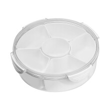 Groentebak met 4/6 vakken en deksel – luchtdicht, stapelbaar, voor snacks/fruit/groenten – koelkastorganizer & feestbak