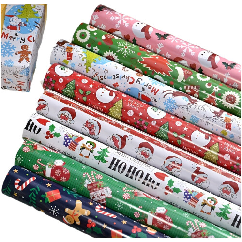 12 st presentpapper söt jultomtehatt snögubbe presentpapper