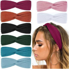 Bandeau bohème noué pour femme, extensible et antidérapant, style turban