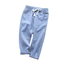 Jeans für Jungen, Kinder, Jeans, schmal zulaufendes Bein, einfarbig, Freizeithose, Slim Fit, Cargohose, Jogginghose, Größe 6Y-7Y