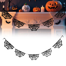 Guirlande décorative d'Halloween en forme de toile d'araignée – Intérieur/Extérieur, Maison hantée, Anniversaire effrayant et Décoration de