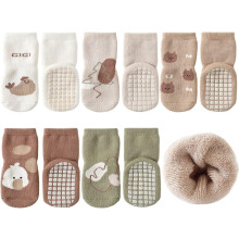 Baby non-slip winter socks thick warm crew 5 pairs