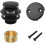 Matte Black Bathtub Drain and Overflow Kit Universal Metal 1