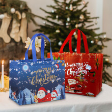 Sacchetti regalo di Natale all'ingrosso, sacchetti per la spesa natalizi in tessuto non tessuto, sacchetti regalo colorati per decorazioni natalizie,
