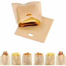 Toaster Bags, 10pcs Reusable Non-stick Sandwich Toaster Bags Washable Heat Resistant Sandwich Bag Pockets for Grilled Cheese,Pizza,Panini