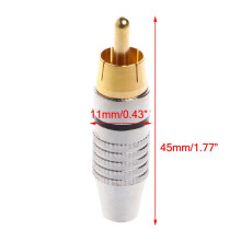Adaptador de audio de cable coaxial Conector RCA de audio para sistemas de audio y video (reemplazo)