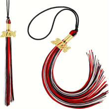 Lot de 2 grands pompons vintage pour décorer les toques de remise de diplômes – Compatibles avec les toques et fêtes de fin d'études 2024