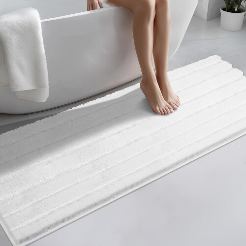 Πλενόμενο χαλί μπάνιου 24" x 36", εξαιρετικά μαλακό χαλάκι μπάνιου, απορροφητικό και