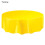 Toalha de mesa descartável premium amarela de plástico, capa de mesa circular (diâmetro de 83 polegadas). 1