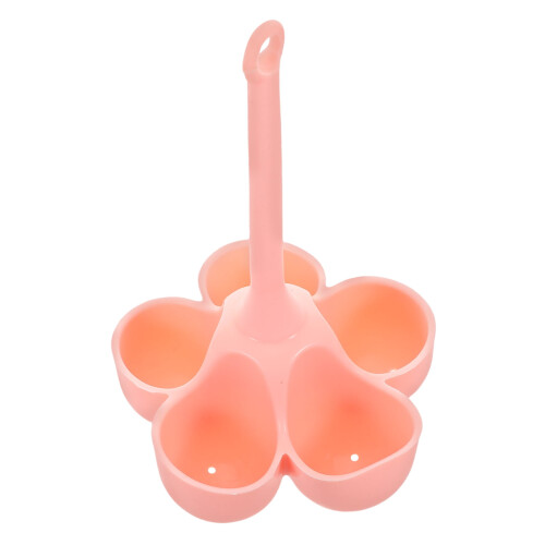 Ροζ σιλικονούχο ατμομάγειρα αυγών και δίσκος λέβητα με φορητή λαβή για εύκολη