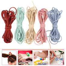 Worgeous 5 Pcs Elastic Thread Rubber Band Ties Beaded Bracelets Hair Ribbons