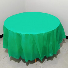 12 Toalhas de Mesa Redondas Descartáveis de Plástico (Pacote com 12) - Toalhas de Mesa Redondas de 84 Polegadas