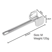Fleischklopferhammer aus Aluminium, doppelköpfig, Größe S oder M