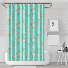 Pioneer Flower Floral Print Pattern Shower Curtain 72"x72", Bathroom Decorative Shower Curtain Set with 12 Hooks, Waterproof Washable