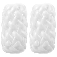 2 phíosa bolgán leapa, lóchrann fite beag, 5.30X3.00X3.00CM, bán