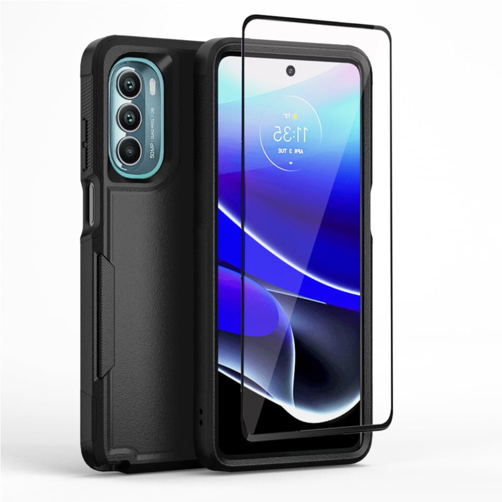 Xhy Moto G Stylus 5G 2022 Case With Screen Protector, Military-Grade Double-Layer Shockproof Tpu, Detachable Â Black 9448990498154