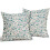 Fodere per cuscini floreali vintage, 45x45 cm, misto lino, set da 2 1