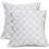 Fodere per cuscini con stampa a blocchi blu e verde, 45x45 cm, set da 2 1