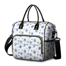 Borsa termica per il pranzo da donna con stampa floreale, 11 litri