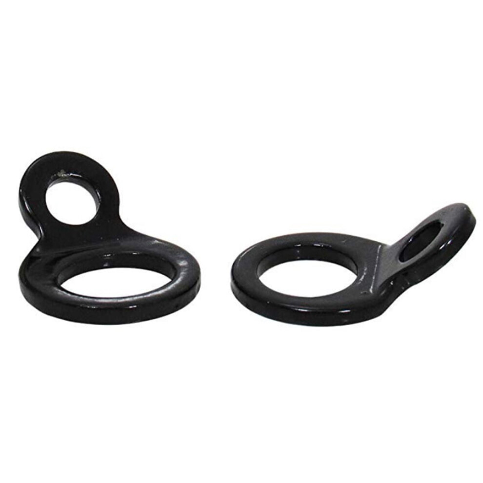 2Pcs Aluminum Alloy Trailer Towing Chain Hook Motorcycle D Type Racing Tow Hook Truck Shackles Ring (Black) Black 9450273879680