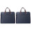 2Pcs Business File Folder Bags Durable Canvas Document Bag with Handle 2