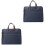 2Pcs Business File Folder Bags Durable Canvas Document Bag with Handle 3