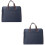 2Pcs Business File Folder Bags Durable Canvas Document Bag with Handle 6