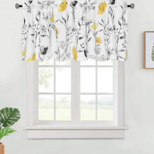 Blue & Gray Watercolor Tier Curtains 26x24 in Set of 2