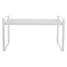 Étagère de cuisine en fer forgé à plusieurs niveaux, support de rangement pour bols, casseroles et flacons d'épices (blanc, petite taille)