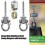 Swing Hooks 304 Stainless Steel 2-Pack 1500 lbs 1