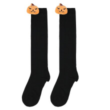 1/2/4/6 Pairs Halloween Socks Stripe Knee Socks for Kids Girls Fun Christmas Gift Pumpkin Novelty Colorful Cotton Socks 7-12Y
