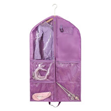 Sac à vêtements de danse avec 5 poches transparentes zippées – Sac suspendu pour les compétitions de danse, les costumes d'enfants, les robes,