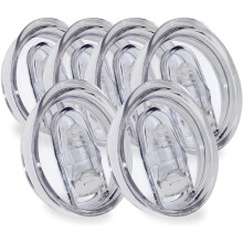 Lot de 6 couvercles de rechange pour verres à vin de 35 cl (12 oz), couvercles coulissants en silicone anti-éclaboussures, compatibles avec les