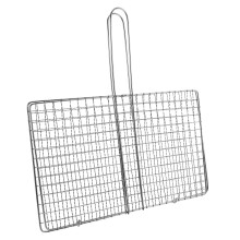 Pinces à poisson grillé pour barbecue, couleur argent, 36,50 x 33,60 x 1,00 cm