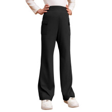 Girls' School Uniform Bell Bottom Pants, Lightweight High-Waisted Flared Trousers for Teens 7-8 Years, Compatible with Standard Uniforms
