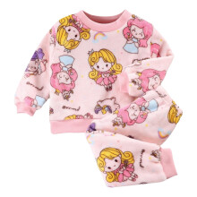 Boys Pajamas Flannel Homewear Cartoon Warm Long Sleeve Pullover And Pants Sleepwear Pajama Set Size 9-10 Y