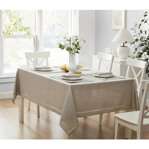 Wedgewood Blue Polyester Rectangle Tablecloth 60 x 102 in