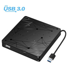 USB Portable External CD/DVD Drive, Tray-Loading Burner for Laptop/Desktop, Compatible with Windows & Mac OS