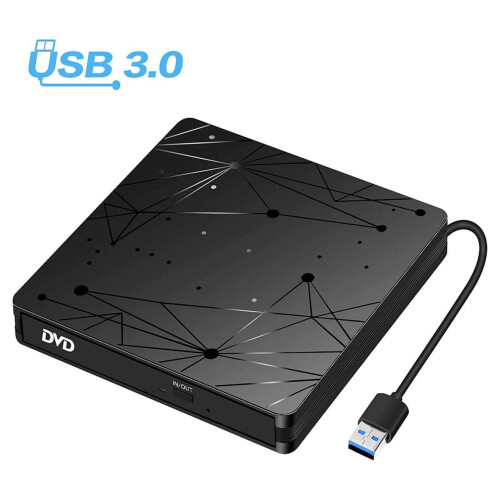 Φορητή εξωτερική μονάδα CD/DVD USB, μονάδα εγγραφής με φόρτωση δίσκου για
